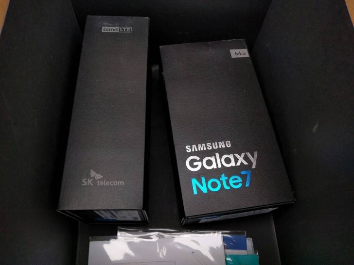 Утекшая коробка Galaxy Note 7