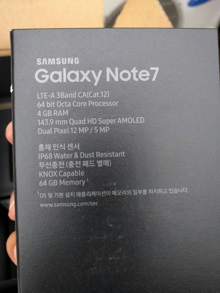 Galaxy Note 7 характеристики