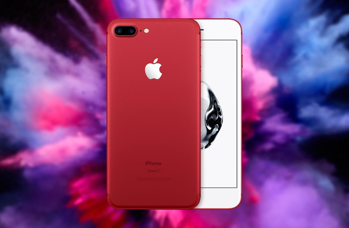 Смартфон красного цвета iPhone PRODUCT RED