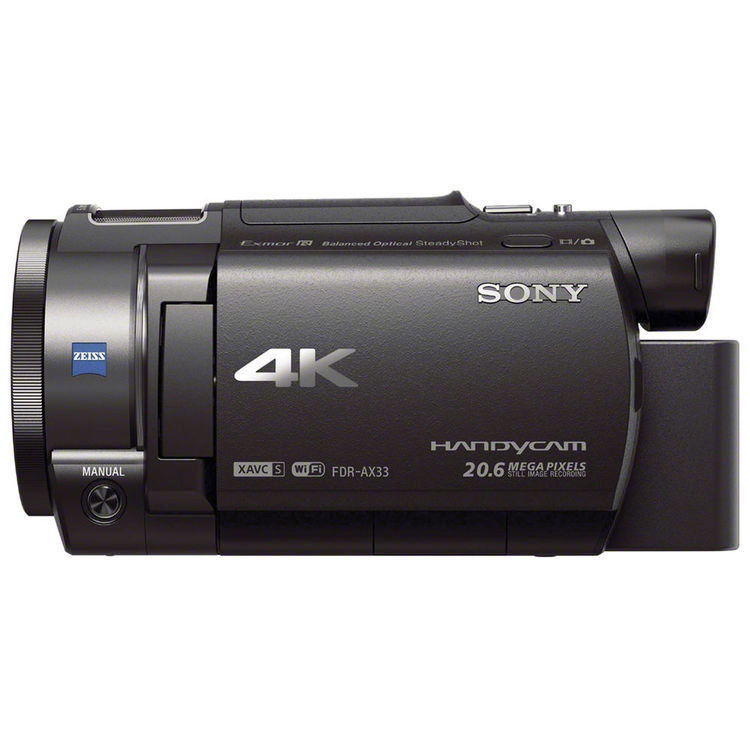 Sony FDR-AX33 вид сбоку