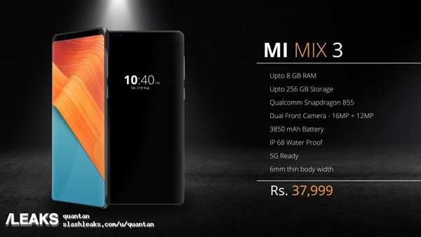 Характеристики Xiaomi Mi Mix 3 