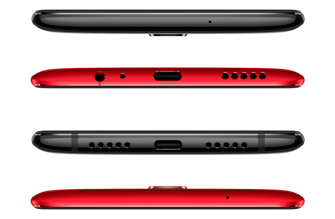 Нижние торцы OnePlus 6 и OnePlus 6T