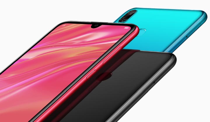 Три цветовых решения Huawei Y7 2019