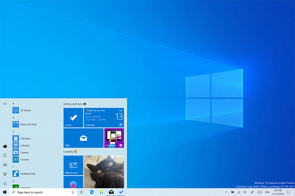 Windows 10 May 2019 Update внешний вид
